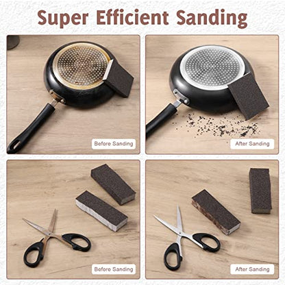 8PCS Sanding Sponge, Sanding Blocks of 60/80/120/220 Assorted Grits
