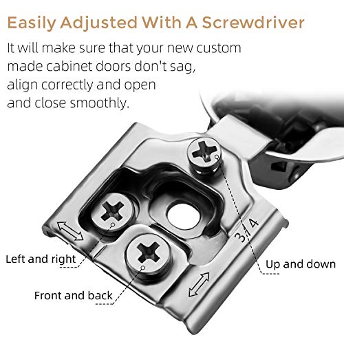 Soft Close Hinges for Kitchen Cabinet Hinges, 3/4 Inch Overlay, 60 Pack - size: 3/4 inch Overlay