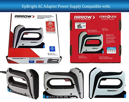 UpBright 5V AC/DC Adapter Compatible with Arrow Fastener T50DCD T50 DCD T-50 3.6V 1Ah 1000mAh Li-Ion Battery Cordless Staple Gun Electric Stapler T50DCDC 5VDC 1A Power Supply Cord Charger PSU w/Barrel