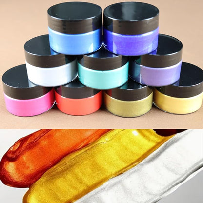 Shimmer Metallic Acrylic Paint Chalk Paste 1.7oz/50ml, Ideal for Wood/T-Shirts/Glass/Stone, DIY Crafts Projects Glitter Pearlescent Golden Pigment Suitable for Beginners Artists (Deep Gold) - color: Deep Gold