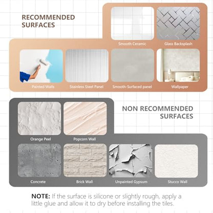 Peel and Stick Backsplash Tiles 12''x12'' Light Green Wall Tile Heat Resistant 10-Sheet Waterproof Vinyl Self Adhesive Glossy Boho Sticker for Kitchen Ceramic Bathroom Living Room - color: Green
