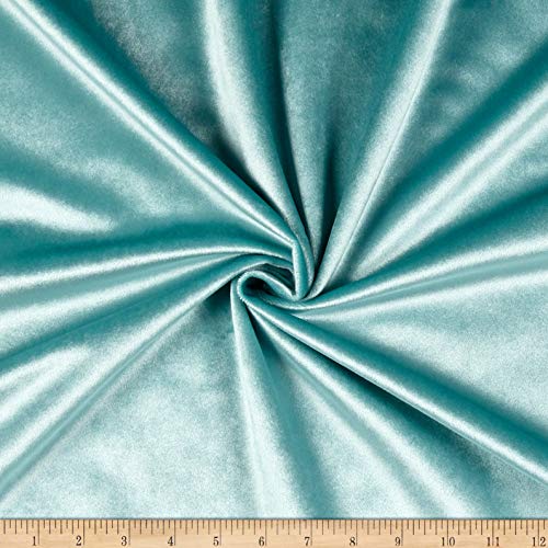 Velveteen Aqua, Soft Velvet Fabric Cut by The Yard, 72 Inch. in Width, Ideal Material for Upholstery Coaches and Chairs, Drapery, Pillows, Slipcovers, Tablecloths, Sewing, DIY, Arts & Crafts Etc - color: Aqua, size: Cut by the Yard
