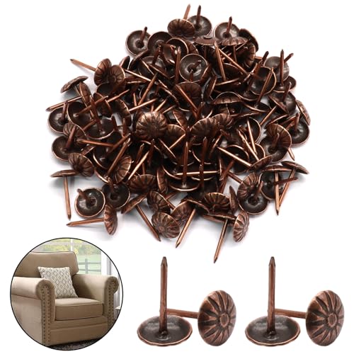 Red Copper Upholstery Tacks, 120PCS, 7/16 Inch - color: Red Copper