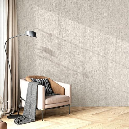 Gray Grasscloth Peel and Stick Wallpaper Renter Friendly Wall Covering Adhesive Contact Paper 15.7inch x 393.7inch Rustic Wall Vinyl Traditional Textured Paper - color: Gray, size: 15.7" x 393.7"