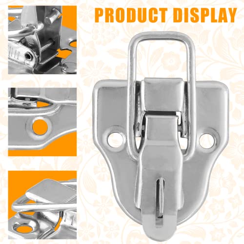 Zorfeter 2Pcs Modern Silver Duckbilled Hasp Clasp Latch Lock - color: Silver