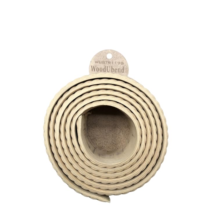 WoodUBend Trim WUB0119IE 208x6.2cm Heat Bendable & Flexible Wood Trims - DIY Craft, Furniture & Home Decor - Easy to Apply & Paint - Versatile, Reusable & Durable - size: 208x6.2cm