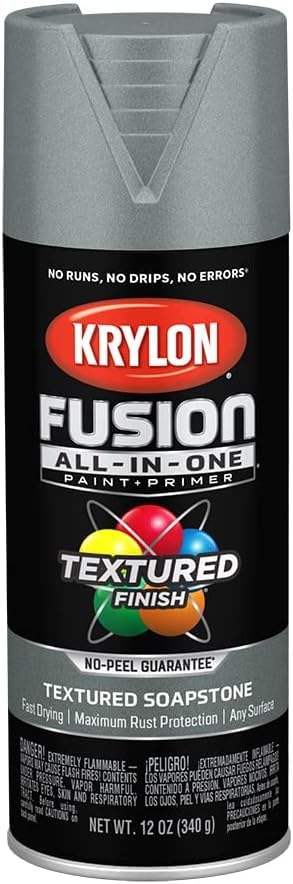 Krylon Fusion All-in-One 12 Oz. Textured Spray Paint & Primer, Soapstone - 1 Each