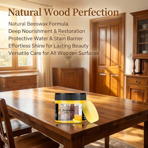 CARGEN Beeswax Furniture Polish - Beeswax Wood Polish, 5 Pcs - style: 5 Pack-With 3 Sponges