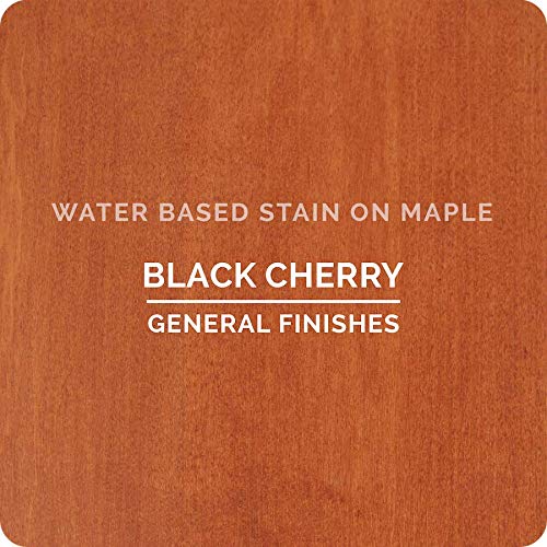 General Finishes Water Based Wood Stain, 1 Quart, Black Cherry - color: Black Cherry, size: 1 Quart