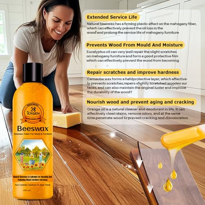 CARGEN Beeswax Furniture Polish - Natural Wood Wax Conditioner 300ML - style: 1 Pack-300ML