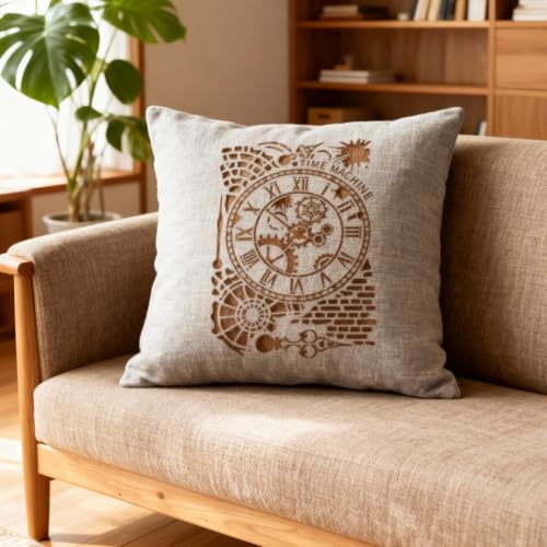 TIAMECH Reusable A4 Mechanical Clock Stencil for Painting - style: Mechanical Clock