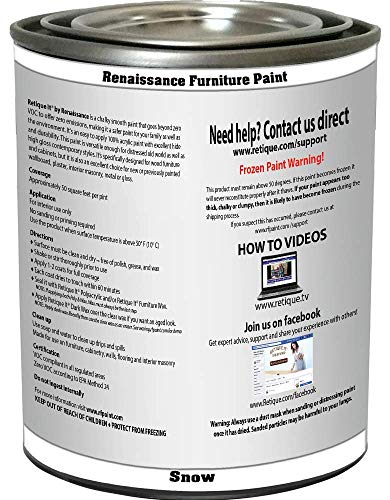Retique It Chalk Furniture Paint by Renaissance DIY, Wax Kit, 01 Snow - color: Snow 01