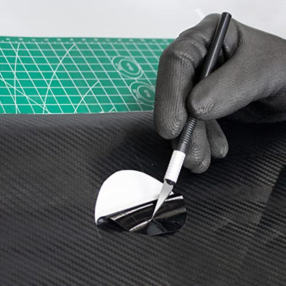 Spanno Vinyl Wrap Tool - Automotive Kit for Car Wraps & Tint, Includes Squeegee, Magnet Holder & Utility Knife - color: 5 in 1 Set