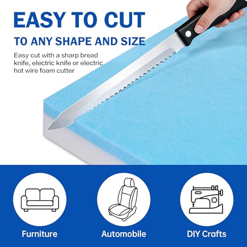 3"x24"x72" Upholstery Foam High Density Gel Memory Foam Cushion - size: 72"X24"x3