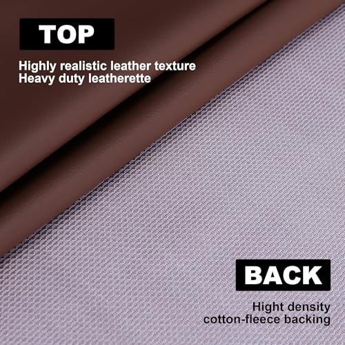 Faux Leather, Marine Vinyl PVC Leather for DIY Upholstery, Sofa Car Boat Seat Repair, Waterproof & Easy to Clean, Dark Brown (1 FT 55x12 Inch) - color: Dark Brown, size: 1Ft (55x12inch)