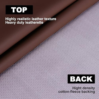 Faux Leather, Marine Vinyl PVC Leather for DIY Upholstery, Sofa Car Boat Seat Repair, Waterproof & Easy to Clean, Dark Brown (1 FT 55x12 Inch) - color: Dark Brown, size: 1Ft (55x12inch)