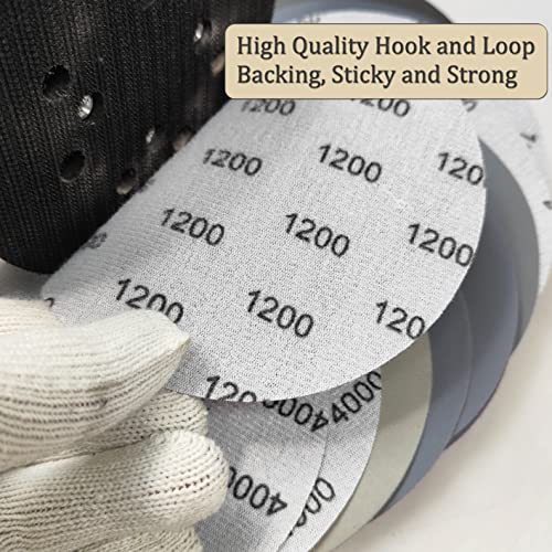30PCS 5 inch No Hole #120-#4000 Wet Dry Sanding Discs 120 240 320 400 800 1000 1200 2000 2500 4000 Grit Sandpaper Compatible for Random Orbital Sanders (#120-#4000 10Kind Grit Each 3PCS) - style: #120-#4000 10Kind Grit Each 3PCS
