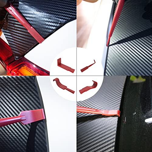 Spanno Vinyl Wrap Tool Kit for Cars, Window Tint Tools Includes Squeegees - color: red