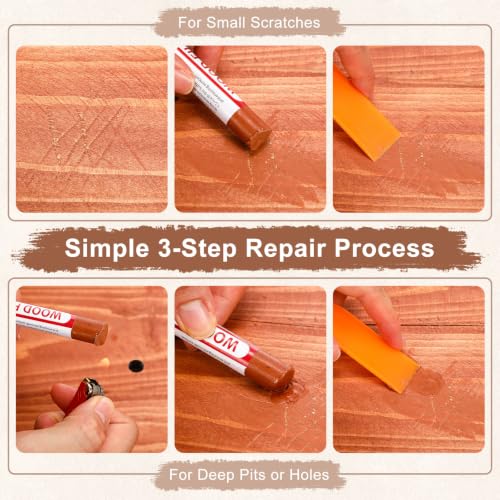 100 Pcs Wood Filler Sticks 100 Colors Wax Crayons - color: Wood Color