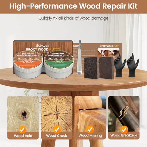 Boncart 21.16 oz 2-Part AB Epoxy Wood Putty - color: Black