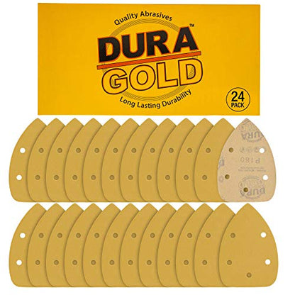 Dura-Gold Mouse Detail Sander Sandpaper Sanding Sheets, 5 Hole, 180 Grit - size: 180-Grit