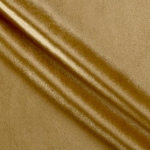 ADFABRIC, Velvet, Medium Weight Upholstery, 59" Wide Luxurious Upholstery Royal Velvet Fabric by The Yard, (Gold) - color: Gold
