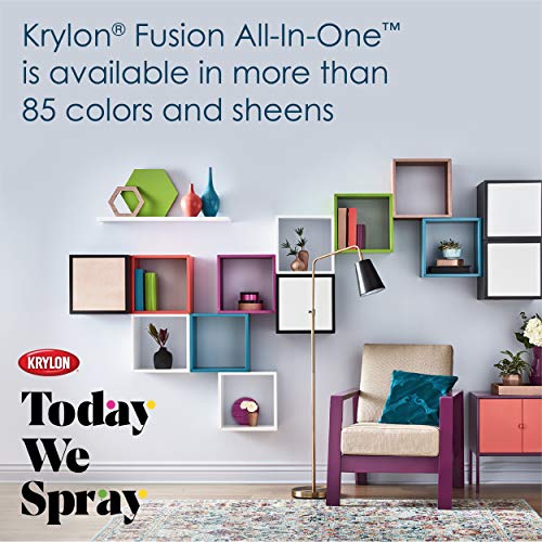 Krylon Fusion All-In-One 12 Oz. Satin Spray Paint, Peacock Blue - 1 Each - color: Peacock Blue, size: 12 Ounce (Pack of 1), style: Satin