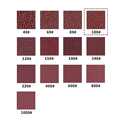 30 Pcs Mouse Detail Sander Sandpaper 6 Hole, 100 Grit Hook and Loop Detail Sandpaper, for Metal Woodworking Grinding Polishing - style: 100 Grit