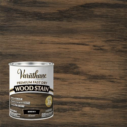 Varathane Premium Fast Dry Ebony Wood Stain - color: Ebony, size: 1 Quart (Pack of 1)