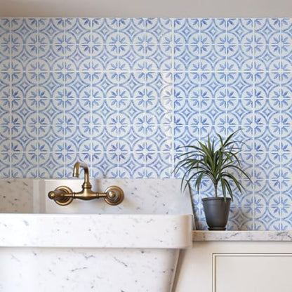 5 Pcs Peel and Stick Backsplash,3D Adhesive Wall Tiles-Blue Brick - color: Blue Brick, size: 12"x12"（5 Sheets）