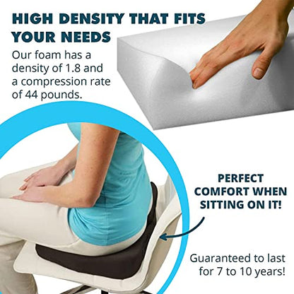 Foamma 5-Pack 2" x 18" x 18" Upholstery Foam High Density Foam (Chair Cushion Square Foam for Dining Chairs, Wheelchair Seat Cushion Replacement) - size: 5-Pack