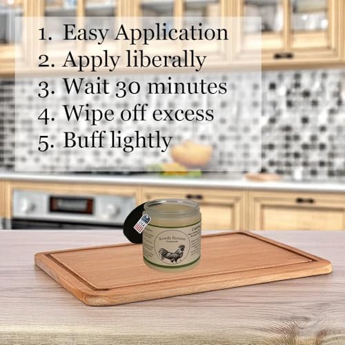 Cutting Board Gel, Beeswax & Mineral Oil, Citrus, 8 fl.oz + Brush Set - size: 8 Fl Oz + Brush Set