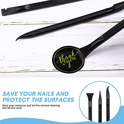 Honoson 9 Pcs Cleaning Scraper Tool Detailing Picks Non Scratch, Black - color: Black