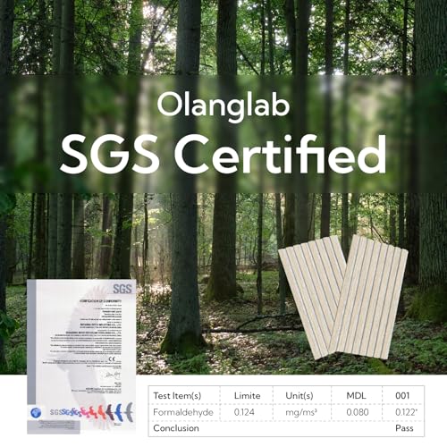 Olanglab Wood Panels for Wall 4Pack 94.5"x12.6" Light Oak - color: Light Oak