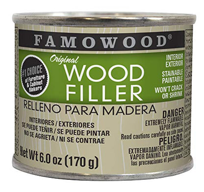 FamoWood 36141128 Original Wood Filler - 1/4 Pint, Oak/Teak