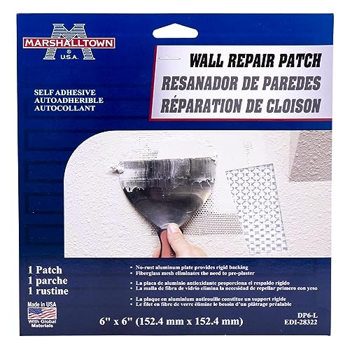 MARSHALLTOWN Wall Repair Patch Kit, 6 x 6 Inch, Drywall Patch