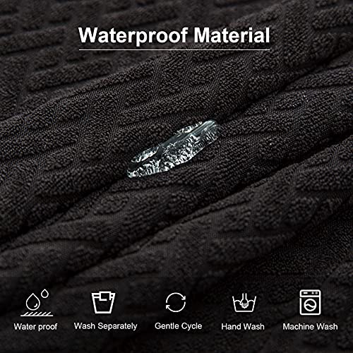 Genina Waterproof Chair Covers for Dining Room Chair Slipcovers Set of 4 - color: Black, size: 14-18in Waterproof