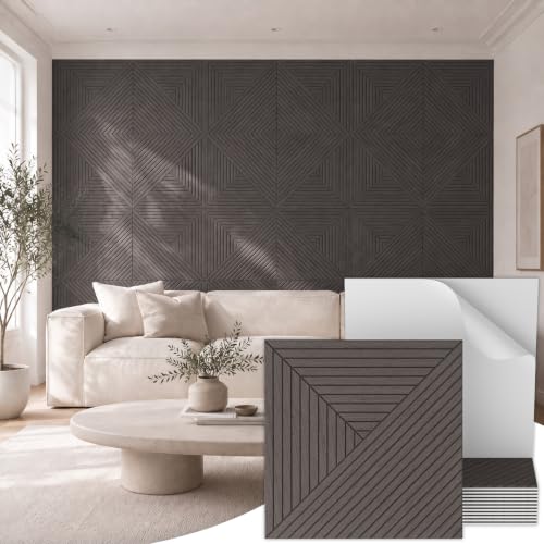 TONOR 12 Pack Acoustic Panels Peel and Stick, 23.6''x23.6''-46.5 sq.ft. - color: Black, size: 12 PCS