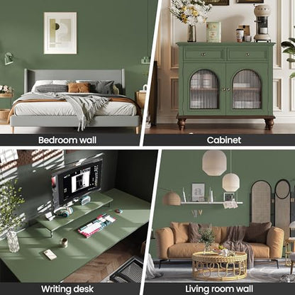 Green Contact Paper Peel and Stick Wallpaper with Tools Modern Removable - color: Green, size: 17.7" x 236.2"
