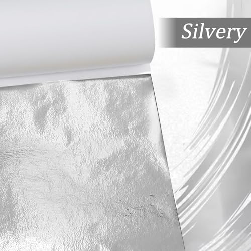 Silver Leaf Foil, Silver Leaf Sheets, 200 PCS Silver-Foil Paper