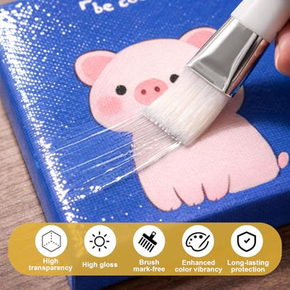 Gloss & Matte Varnish for Acrylic Painting, 2 x 100ml Clear Acrylic Varnish - size: gloss+matte