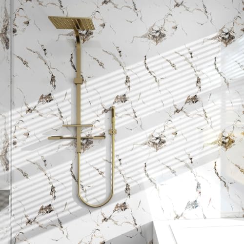White Marble Contact Paper for Countertops 15.7"x78.7" - color: White, size: 15.7" x 78.7"