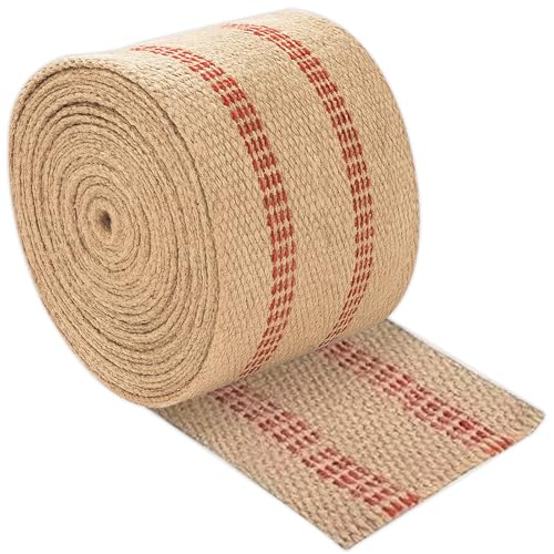 Chair Webbing, Jute Tape Stitching for Furniture Repair (3.5"x10 Yd)