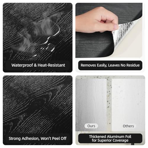 WADILE Peel and Stick Wood Grain Wallpaper 15.7"x78.7" Waterproof Self Adhesive Contact Paper for Kitchen Backsplash Countertops Furniture Cabinets Walls – Removable Vinyl with Free Knife & Squeegee