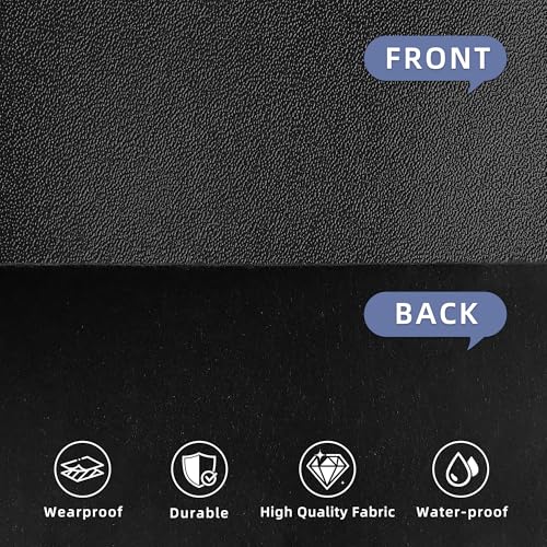 Black Faux Leather,Marine Vinyl Fabric,Pleather Sheets for Crafts. - color: Shiny Black, size: 1/3 Yard