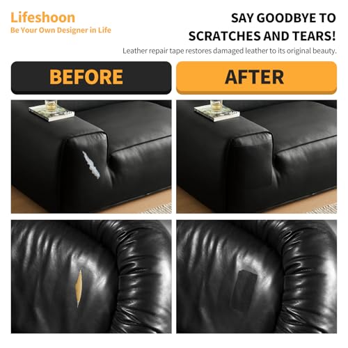 Leather Repair Patches, Self Adhesive Vinyl for Couches Furniture - color: Glossy Dark Brown, size: 17X79 inch