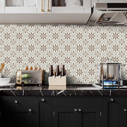 VICCI Wall Tile Stickers 5.9x5.9 inch, 24Pcs - color: Art-228, size: 5.9x5.9IN*24PCS