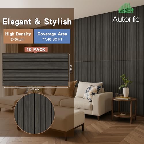 Acoustic Panels,4 Pack 47.2”x23.6” Sound Panels,Rustic Walnut - color: Rustic Walnut, size: 4 PACK