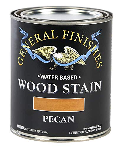 General Finishes Water Based Wood Stain, 1 Quart, Pecan - color: Pecan, size: 1 Quart