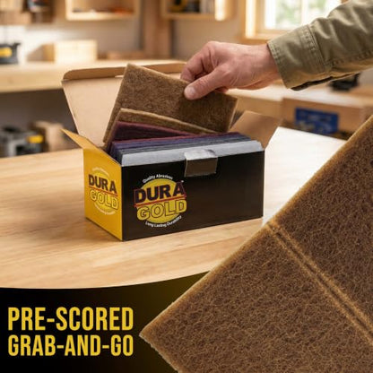 Dura-Gold Premium 6" x 9" 10 Scuff Pad Variety Pack, 2 Each Maroon, Gray, - color: Assorted